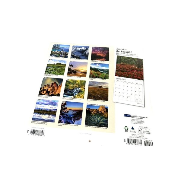 America the Beautiful 2025 12x12" Monthly Square Wall Calendar - Picture 3 of 5